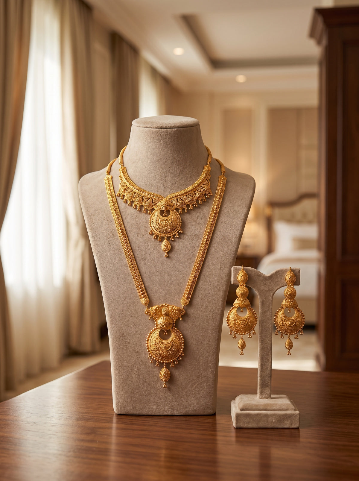 21KT Gold Bridal Set -PS-20104