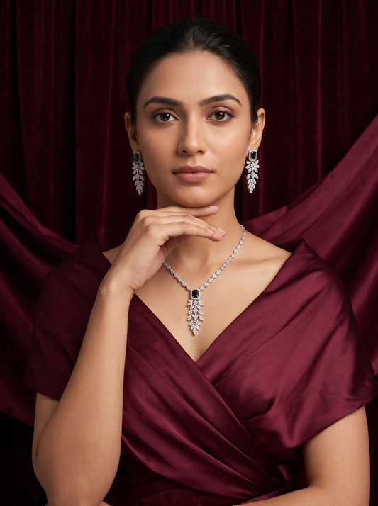 925 Silver Sterling Nacklace Set-SNS-20135