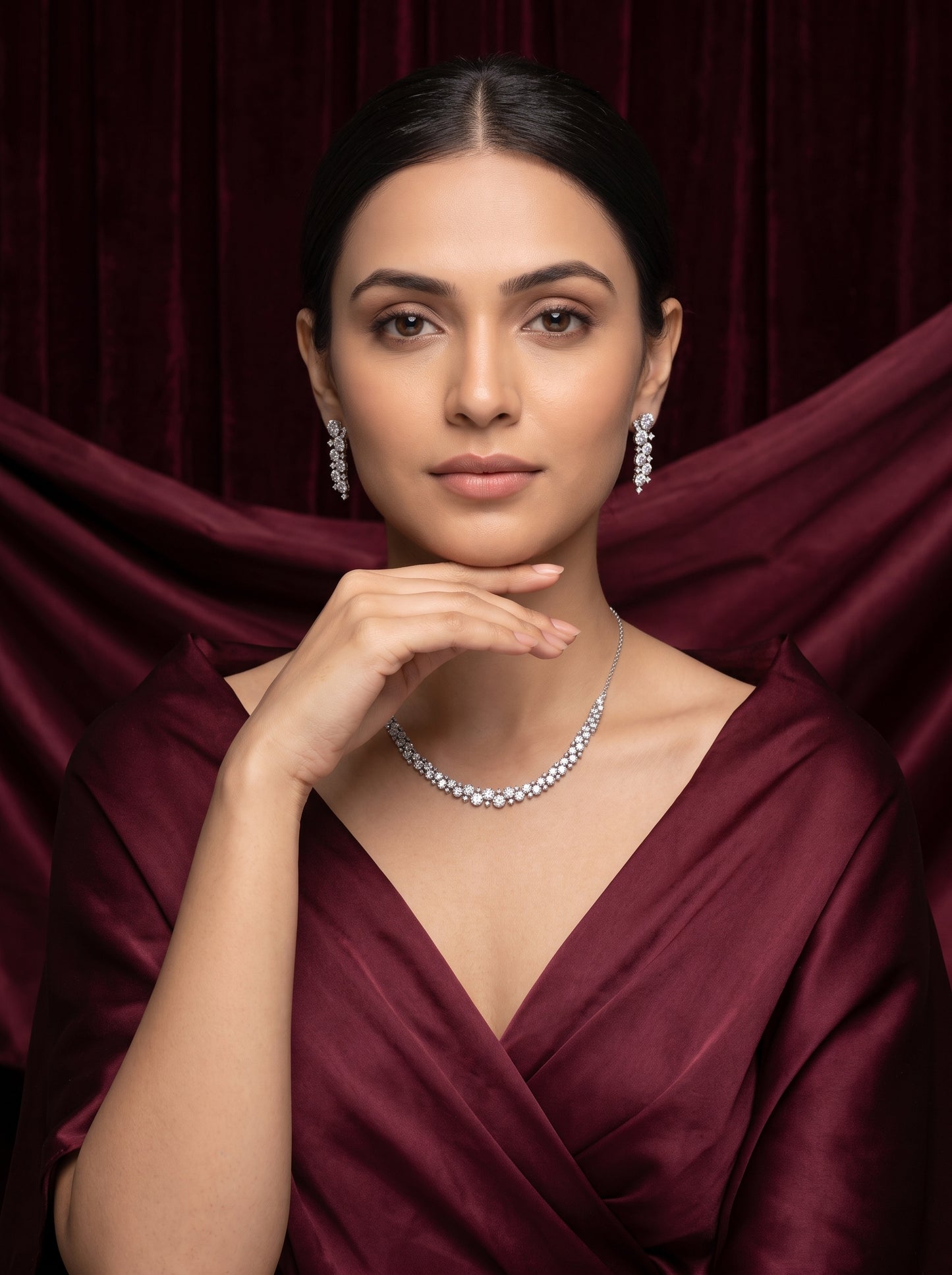 925 Silver Sterling Nacklace Set-SNS-20134
