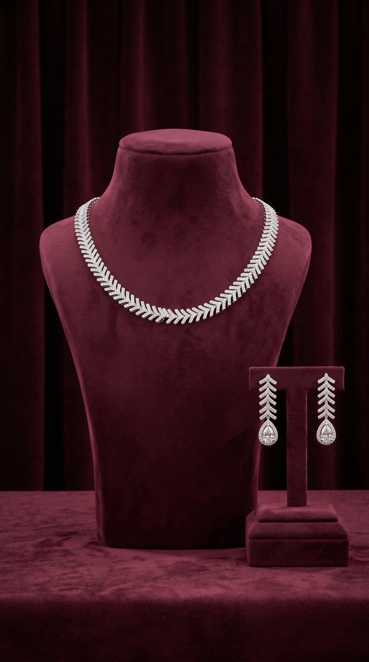925 Silver Sterling Nacklace Set-SNS-201002