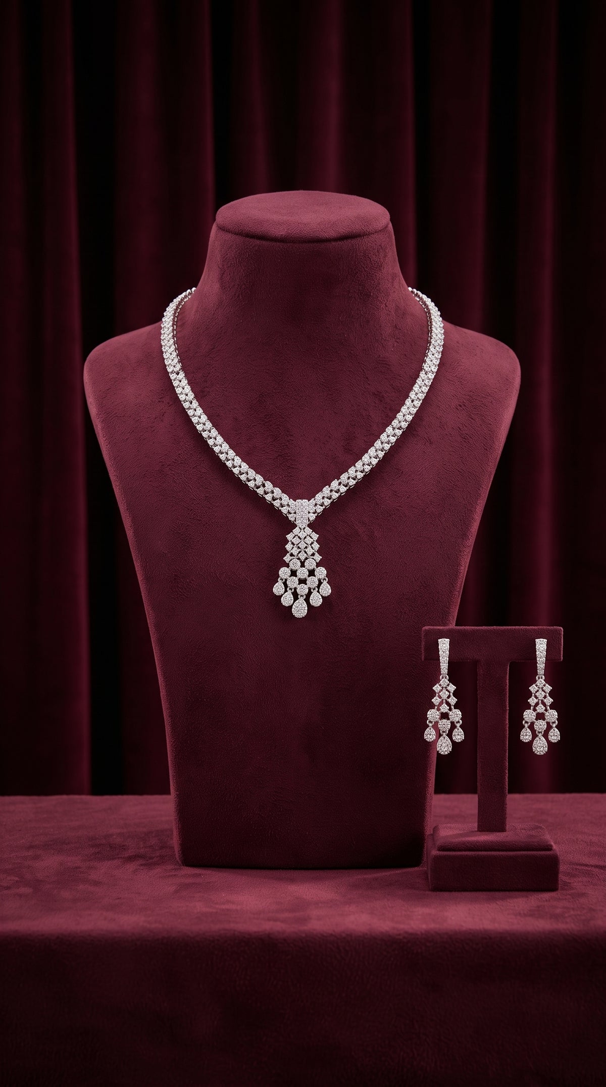 925 Silver Sterling Nacklace Set-SNS-201001