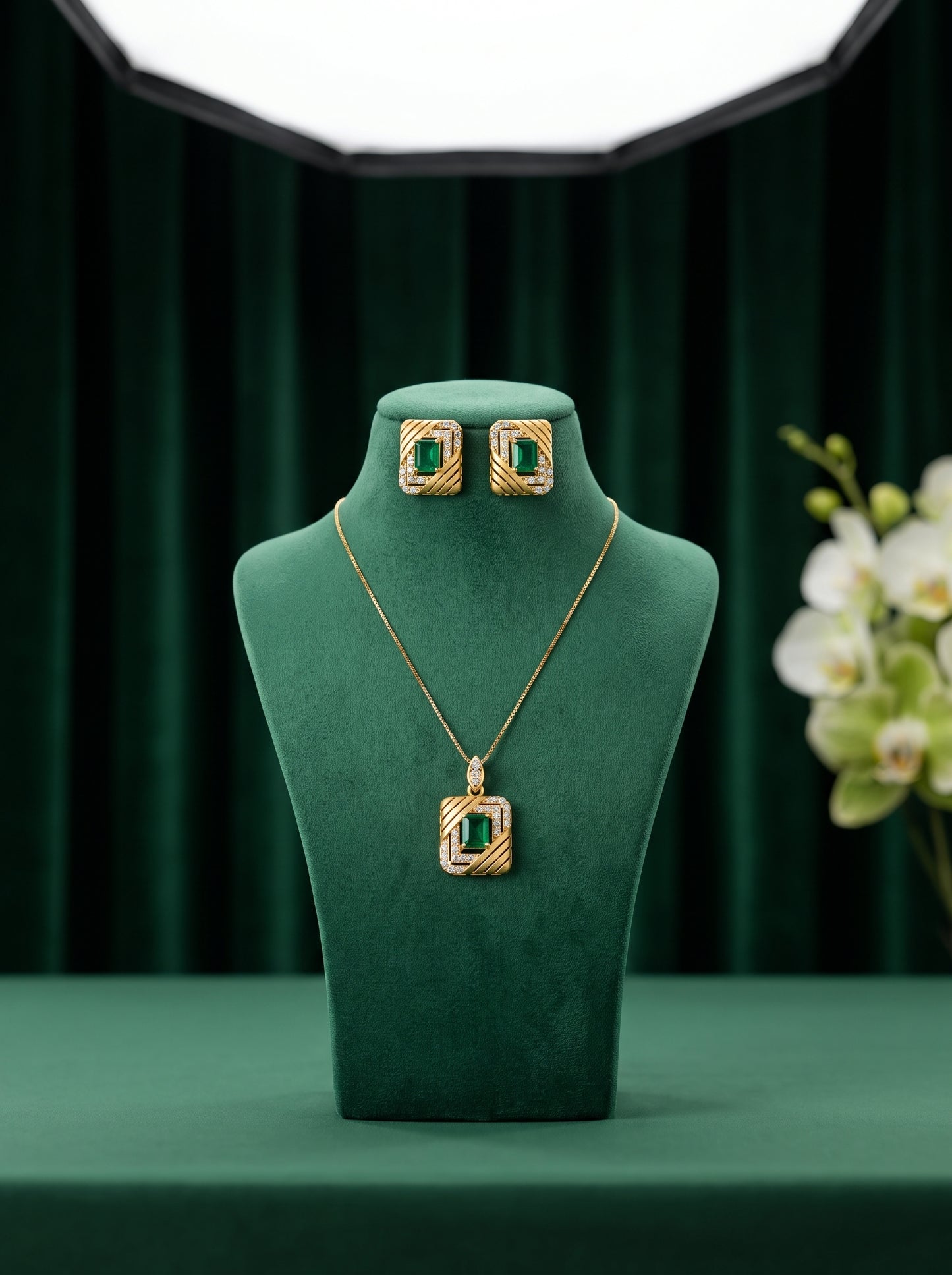 21KT Gold Locket Set-LS-20201