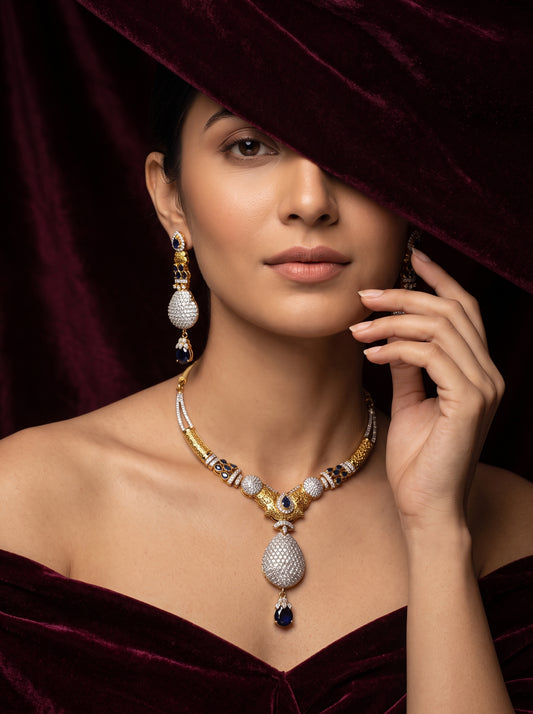 925 Silver Sterling Nacklace Set-SNS-20051