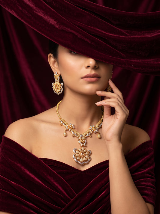 925 Silver Sterling Nacklace Set-SNS-1913