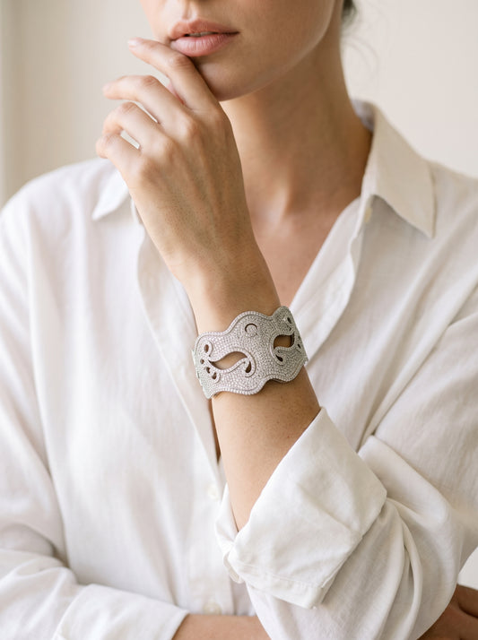 925 Sterling Silver Women Bangle Bracelet-SBT-20097