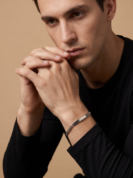 925 Sterling Silver Men Bracelet-SBT-20464