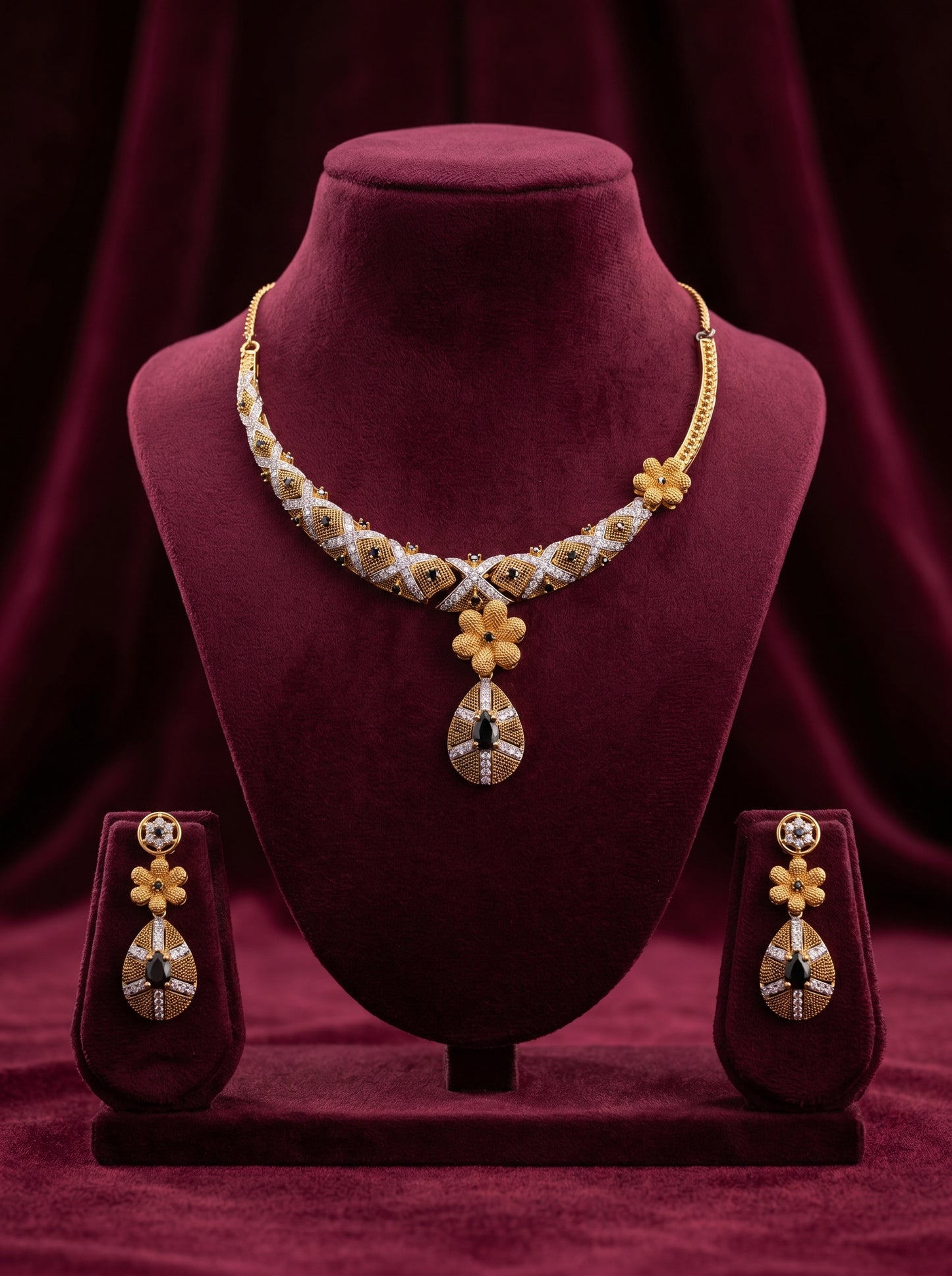 925 Silver Sterling Nacklace Set-SNS-20080