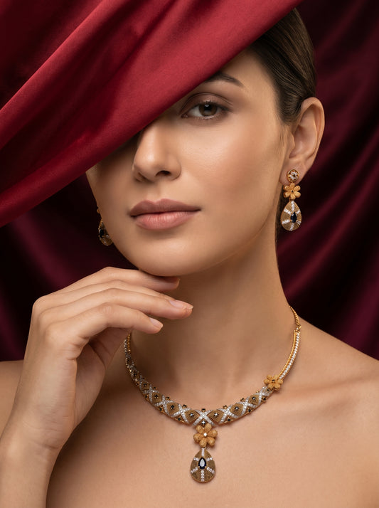 925 Silver Sterling Nacklace Set-SNS-20080