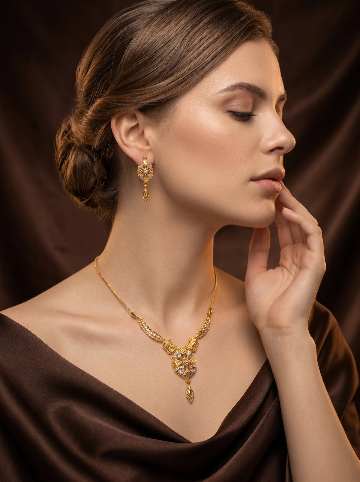 21KT Gold Necklace-PS-20456-26