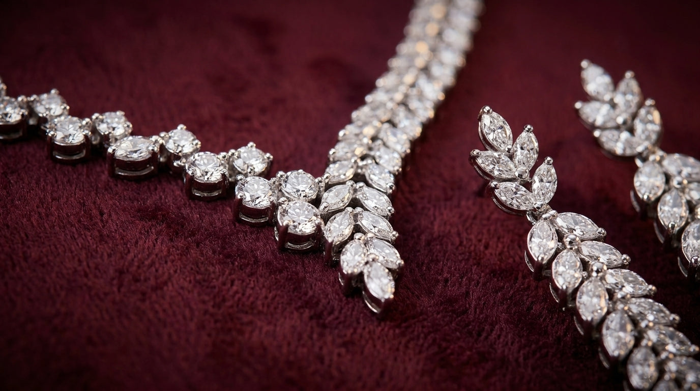 925 Silver Sterling Nacklace Set-SNS-20136