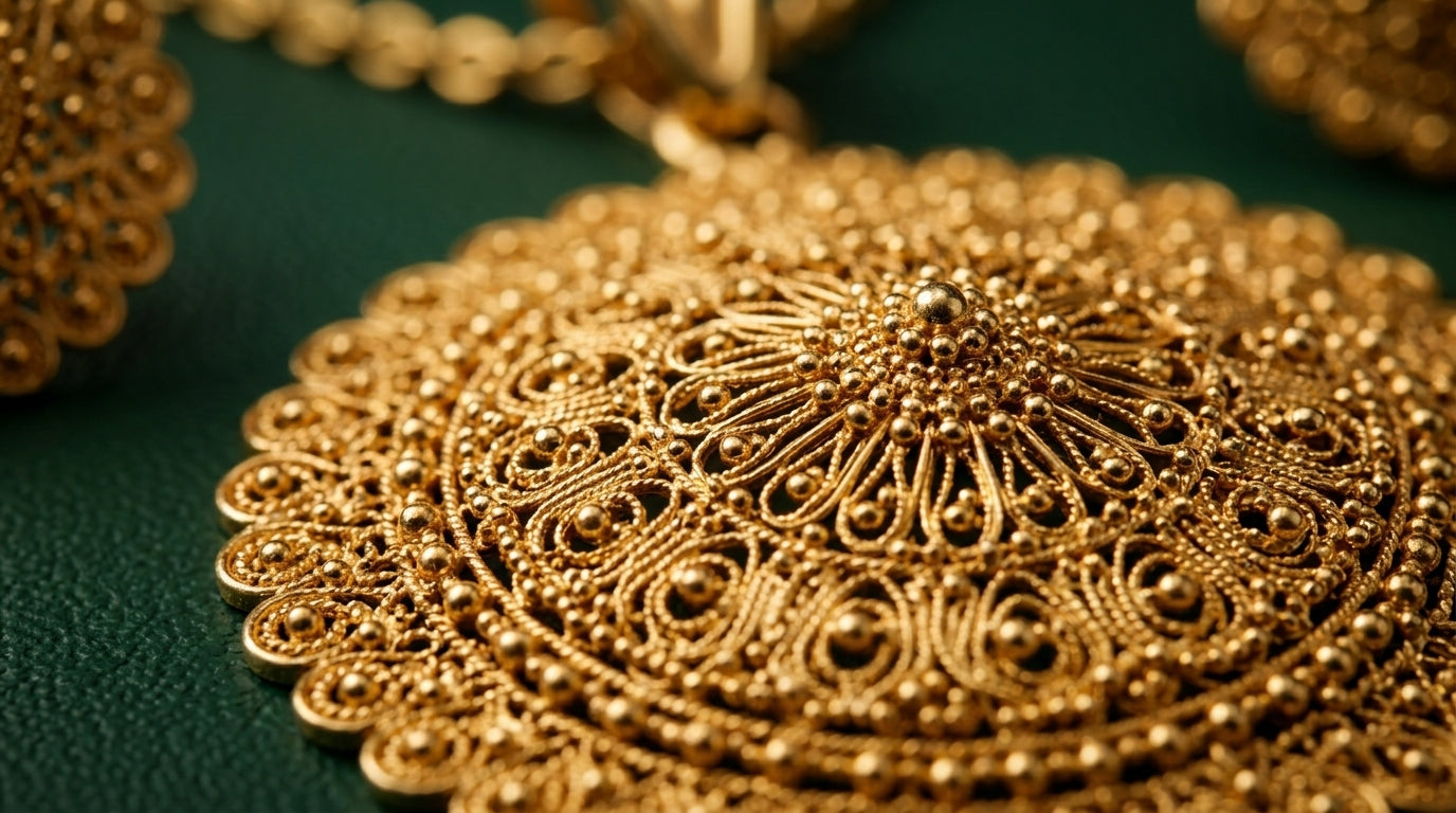 21KT Gold Locket Set-LS-20202